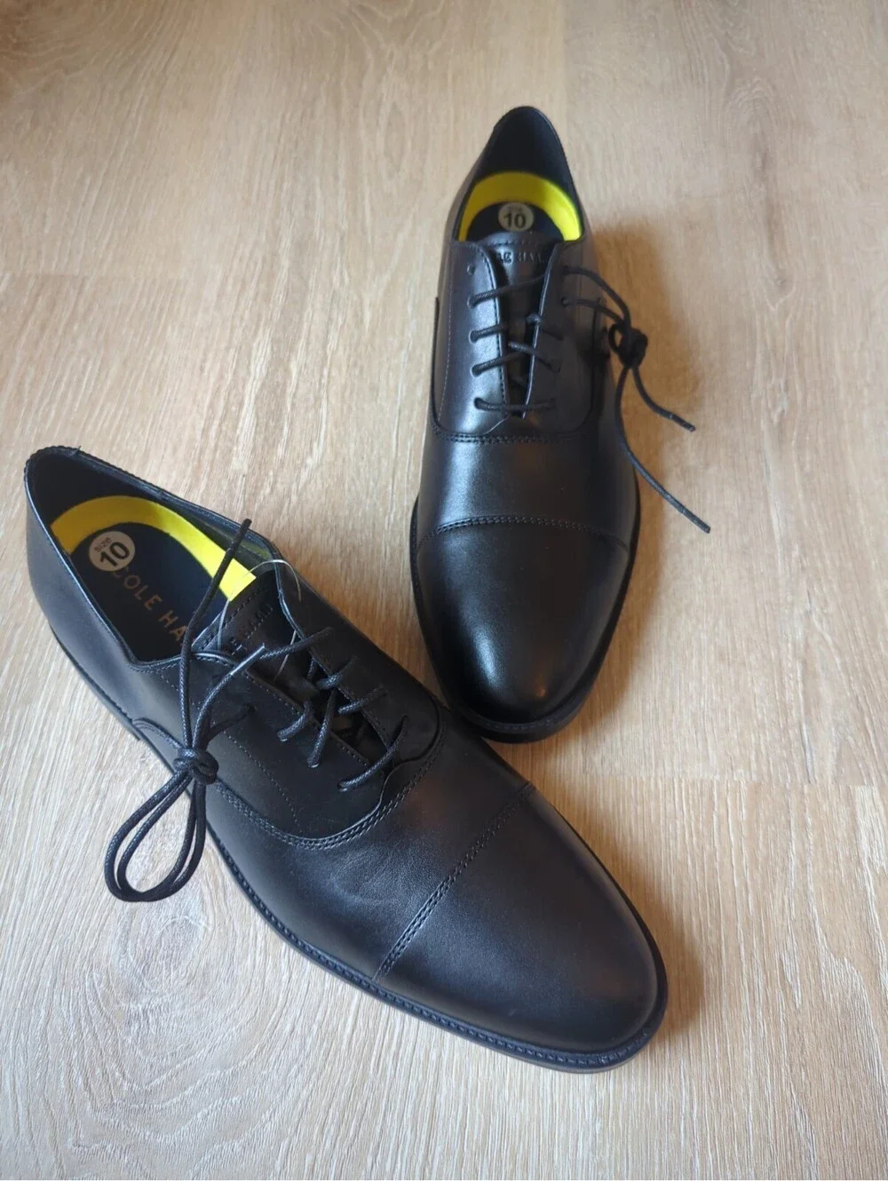 Cole Haan Cole Haan Men's Hawthorne Oxford 10 Cap Toe Black Dress Shoes Classic